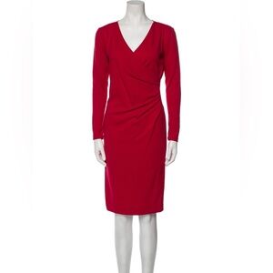 Armani Collezioni Red Long Sleeve Dress